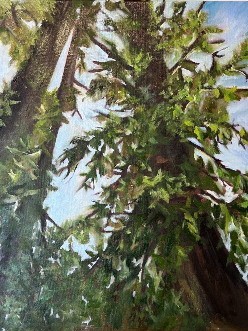 Original Oil Painting on Canvas: In the Forest